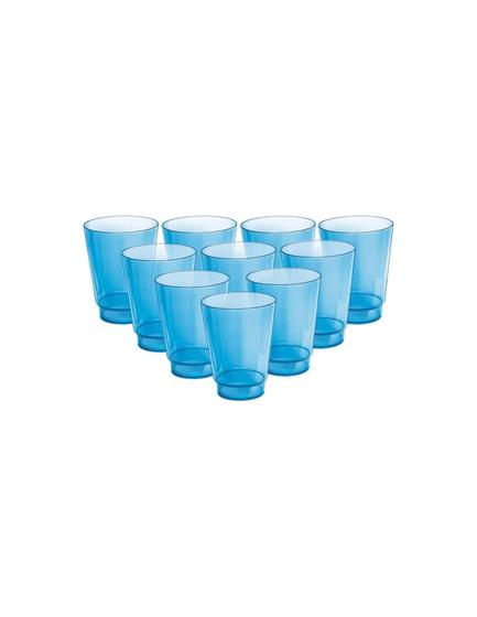 Imagem de Kit 10 Copos Plasticos 300 ml reutilizável azul