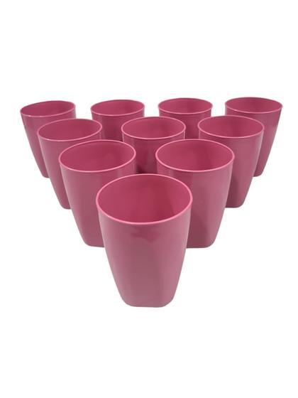 Imagem de Kit 10 copos plásticos coloridos 330 ml