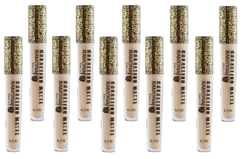 Imagem de Kit 10 Corretivo L. Matte Cor 01 Claro 4,5ml -Ramona Make Up