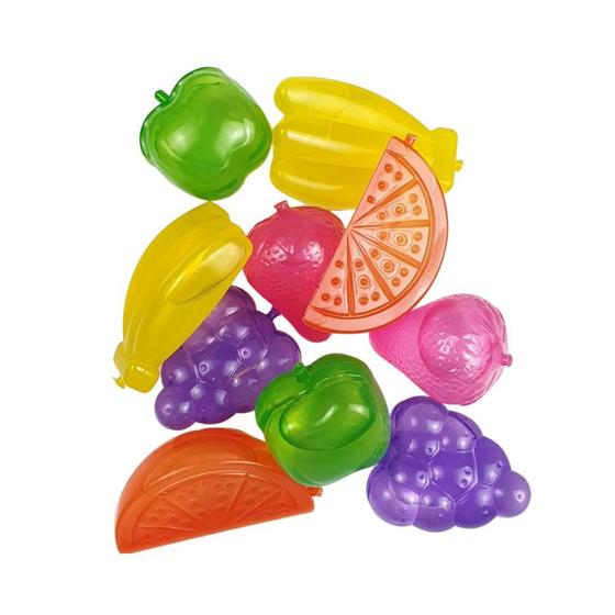 Kit 10 Cubos de Gelo Reutilizável em Formato de Fruta Menor preço em Kit 10 Cubos de Gelo Reutilizável em Formato de Fruta
