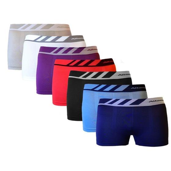 Imagem de Kit 10 Cueca Box Boxer Sem Costura Sortidas