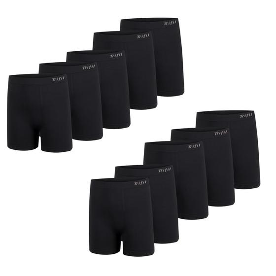 Imagem de Kit 10 Cueca Boxer Box Plus Size Trifil Sem Costura Microfibra Original
