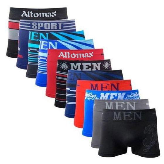 Imagem de Kit 10 Cuecas Boxer Adulto Masculino