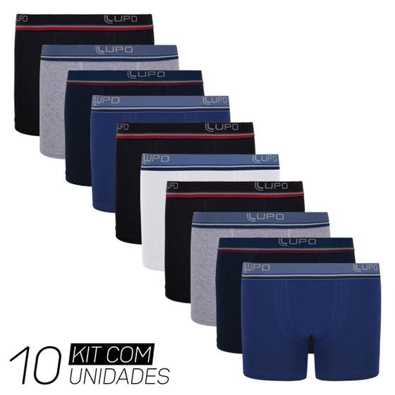 Kit 10 Cuecas Boxer Infantil Kids Algodão Box Menino Lupo Menor preço em Kit 10 Cuecas Boxer Infantil Kids Algodão Box Menino Lupo