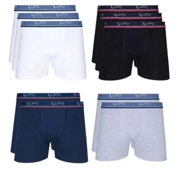 Kit 10 Cuecas Boxer Lupo Cueca Box Algodão Masculina Atacado - Caio ...