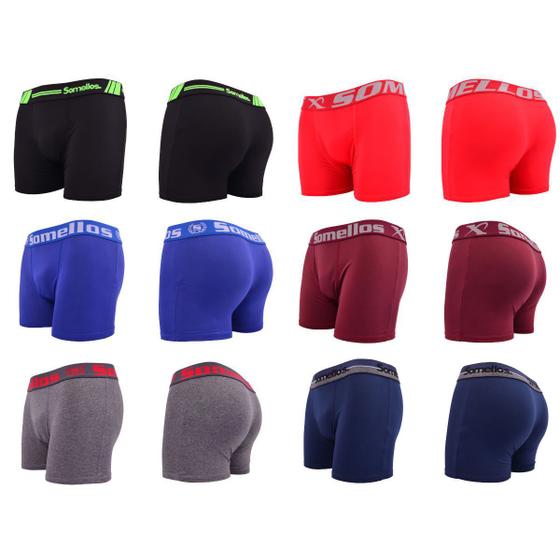 Imagem de Kit 10 Cuecas Boxer Microdibra Somellos Masculino