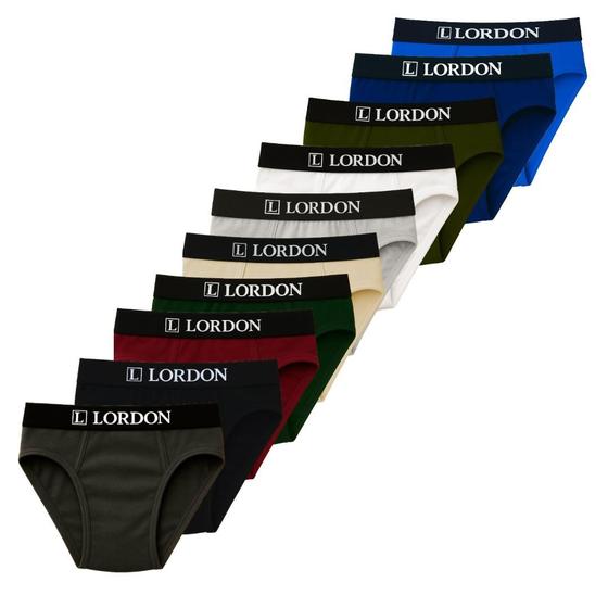 Imagem de Kit 10 Cuecas Tradicional Slip Plus Size Masculino Algodão Elástico Exposto