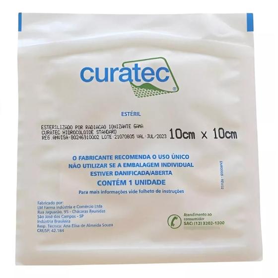 Imagem de Kit 10 curatec hidrocoloide standard 10 x 10 cm