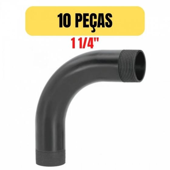 Imagem de Kit 10 curva pvc roscável antichama para eletroduto 1 1/4x90