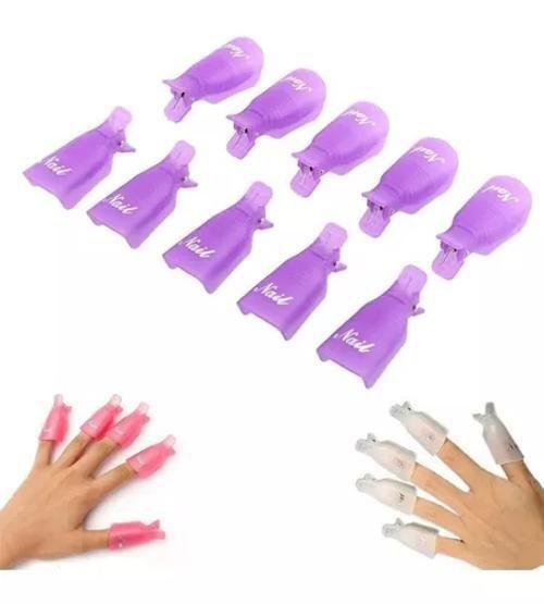 Imagem de Kit 10 Dedeiras Para Unhas Remoção De Gel Acrigel Fibra Gel