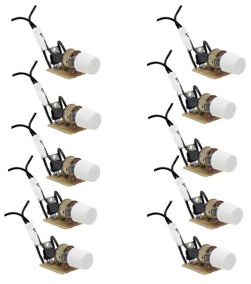 Imagem de Kit 10 dimer rotativo  off modulo inv. bivolt 400w branco 602 rima