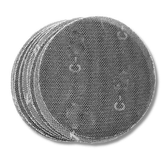 Imagem de Kit 10 Disco de Lixa Abrasivo Telado com tiras autocolantes Lixadeiras 225mm Grão 60