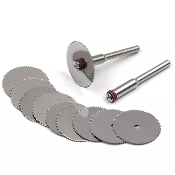Retifica Corte Kit 10 Discos Corte Ponta Montada 22mm Mini Retífica - Disco serra ...
