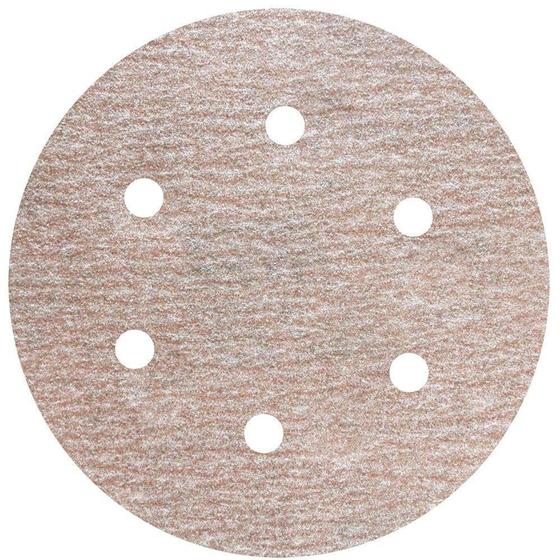 Imagem de Kit 10 Discos De Lixa 152mm  com 6 Furos p/ Lixadeira Hookit  - Grão 100