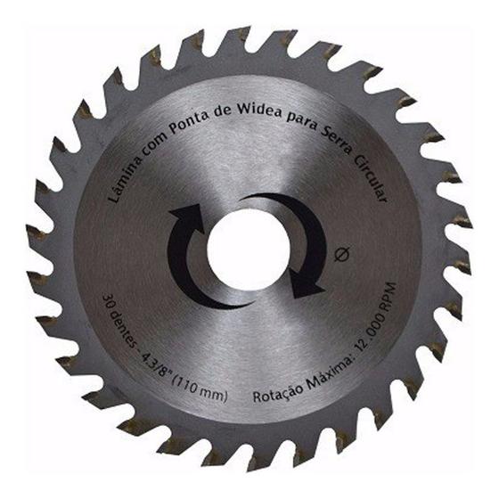 Imagem de Kit 10 Discos De Serra Circular Com 30 Dentes 110mm