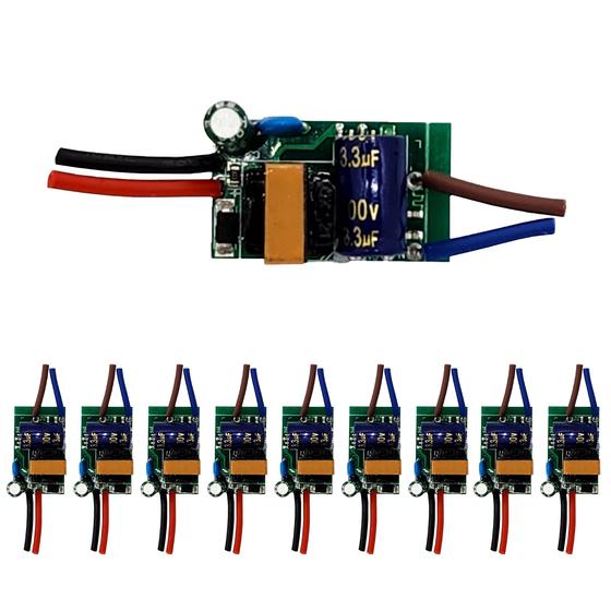 Imagem de Kit 10 Driver de LED Model 1-3W Input 110/220V Output 12V