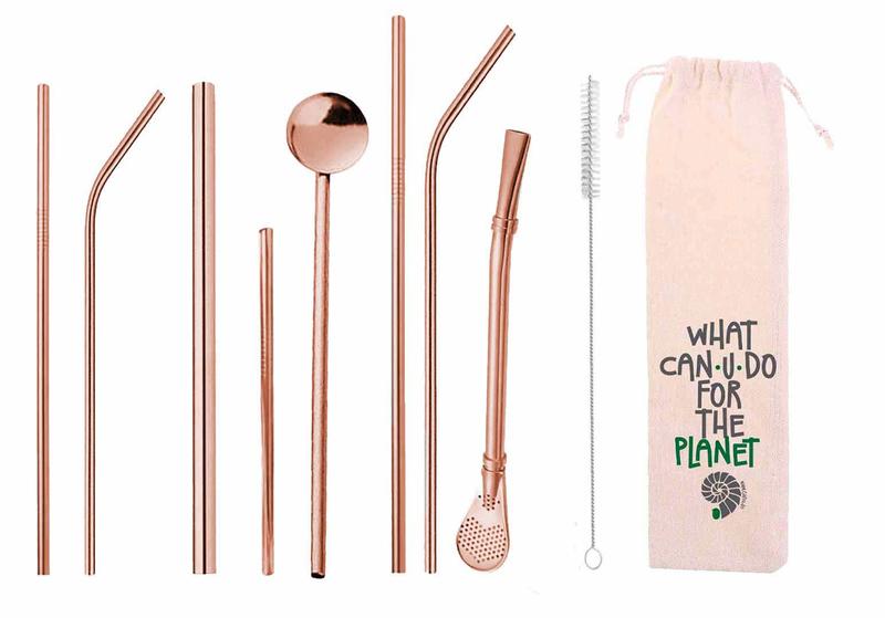Imagem de Kit 10 em 1 - Canudos variados em Inox