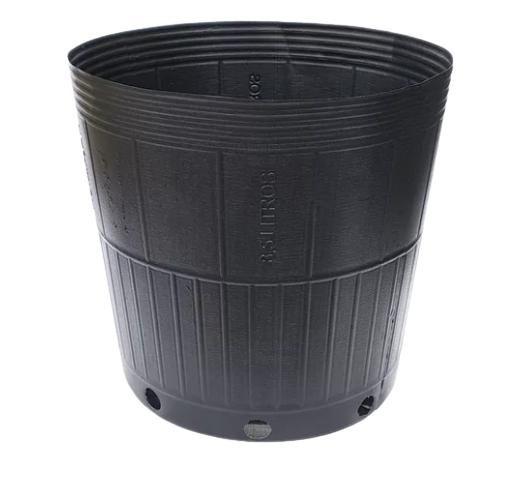 Imagem de Kit 10 Embalagem Vaso Plantio Muda 8,5 Litros Plastico 23,6 cm x 24 cm Preto Nutriplan Nutriplast