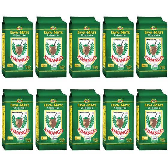Kit 10 Erva-mate De Chimarrão Mate Tradicional 1kg Ximango Menor preço em Kit 10 Erva-mate De Chimarrão Mate Tradicional 1kg Ximango