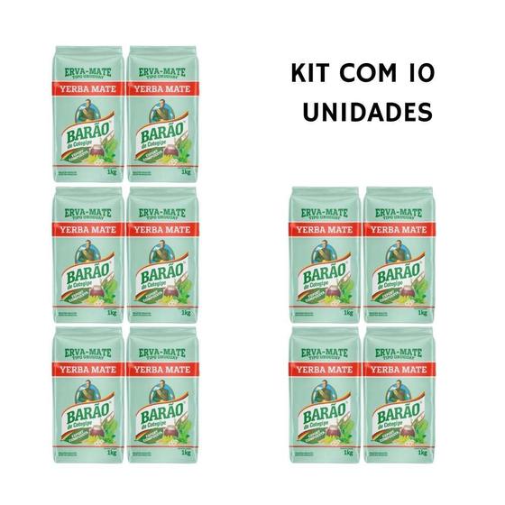 Imagem de Kit 10 Erva Mate Uruguaia Export Compuesta Barão Original