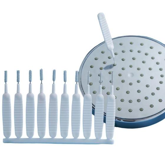 Imagem de Kit 10 - Escovinha Escova Desentope Chuveiro Limpador Celular