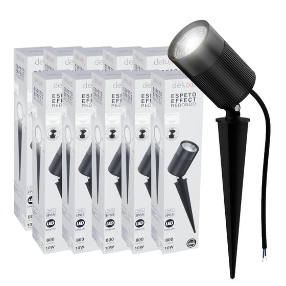 Imagem de KIT 10 Espeto de Jardim Holofote LED 10W Luz Branca Bivolt IP65 Jardim Prova D'Água- Avant