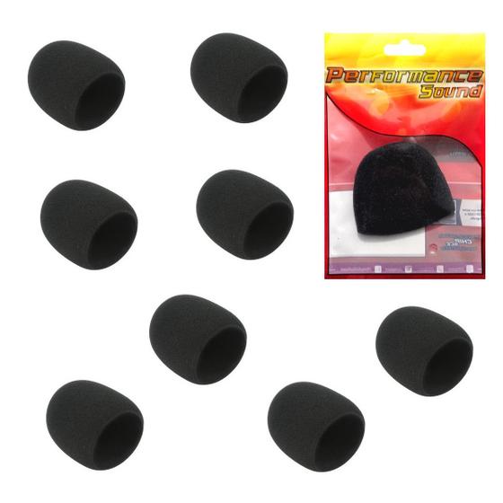 Imagem de Kit 10 Espuma Pequena Anti Puff Para Microfone Proteção Pop Filter 5cm