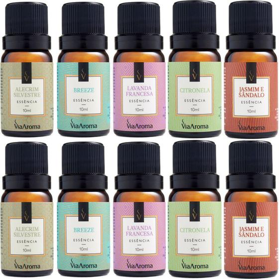 Kit 10 Essências 10ml para Aromatizador Elétrico Via Aroma Menor preço em Kit 10 Essências 10ml para Aromatizador Elétrico Via Aroma