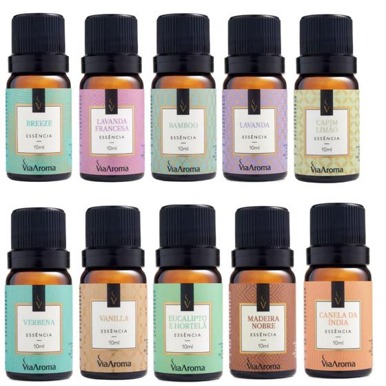 Kit 10 Essências para Aromatizador Elétrico Via Aroma Mais Vendidas Menor preço em Kit 10 Essências para Aromatizador Elétrico Via Aroma Mais Vendidas