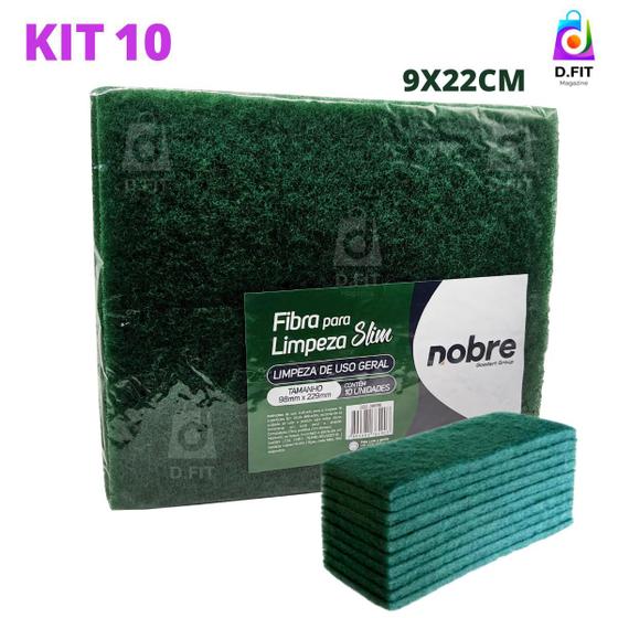 Imagem de Kit 10 Fibra Verde Limpeza Pesada - Nobre