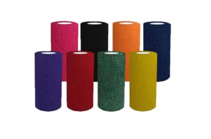 Imagem de Kit 10 Fitas 10x4,5 Metros Proteção Mãos e Dedo Barra Tatuagem Exercício Funcional Bandagem Thump Tape Pesca Beach Tennis Tênis
