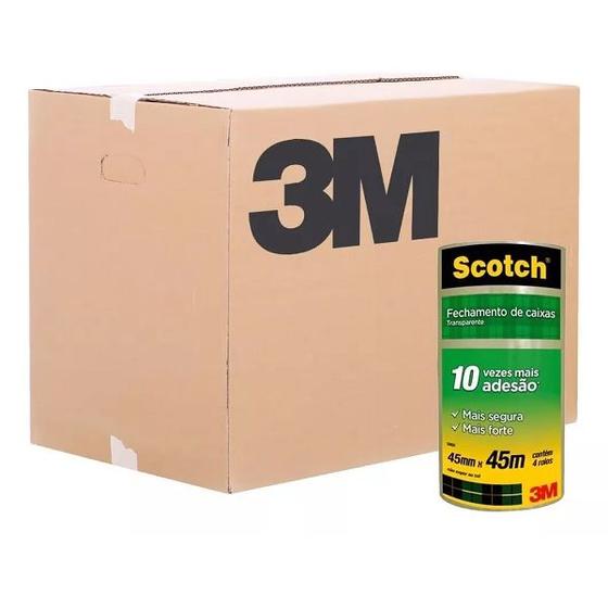 Imagem de Kit 10 Fitas de Empacotamento 3M SCOTCH 5802 45MM X 45M