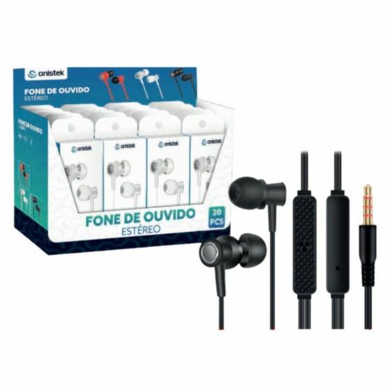 Imagem de Kit 10 Fone De Ouvido Com Microfone Atacado Cor Sortida