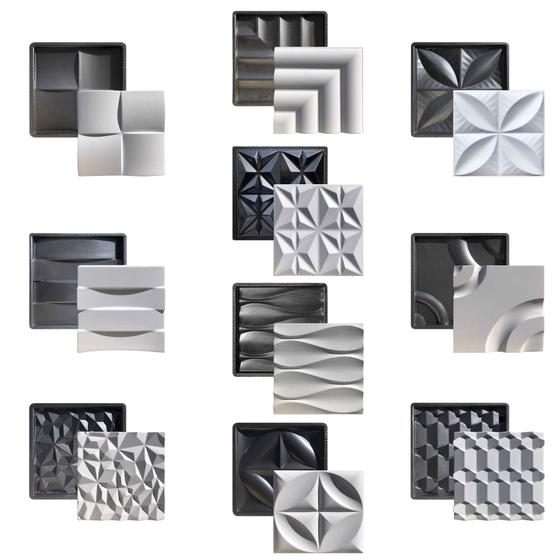 Imagem de Kit 10 Formas 3D Gesso e Cimento ABS Grandes