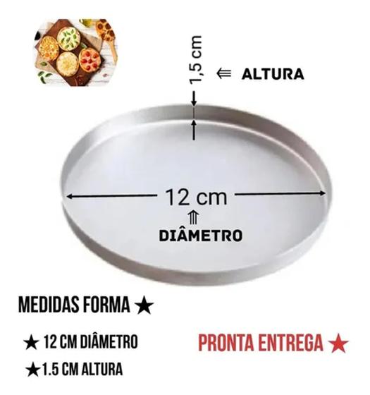 Imagem de kit 10 Formas De Mini Pizza 11X1,5cm
