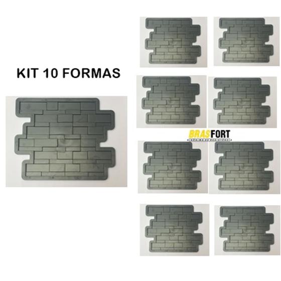 Imagem de Kit 10 Formas Plástica 29x28,5x1,5 Revestimento Parede Fp138