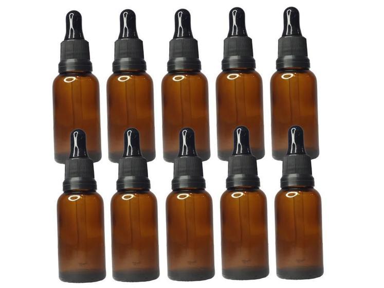Kit 10 Frasco Vidro Âmbar De 30Ml + Conta Gotas Gotejador Menor preço em Kit 10 Frasco Vidro Âmbar De 30Ml + Conta Gotas Gotejador