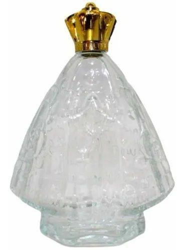 Imagem de Kit 10 Frascos de Vidro Nossa Senhora Aparecida Santinha 120ml + Coroa Metalizada