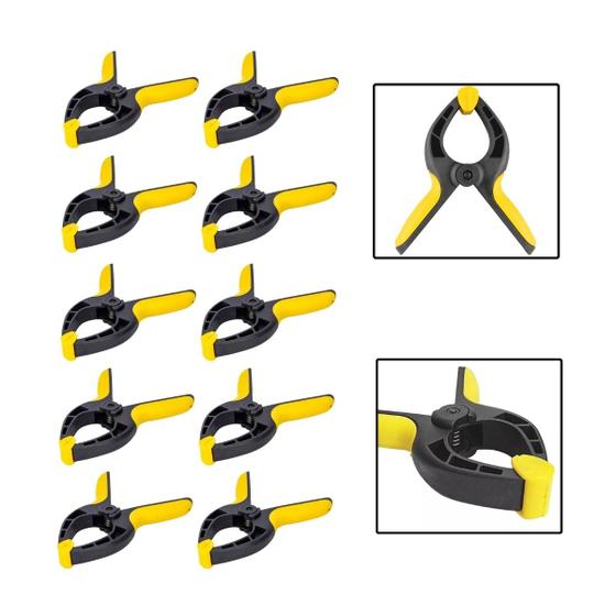 Imagem de Kit 10 Grampos Sargento Multiuso P/ Marceneiro 3 Pol. 75mm 