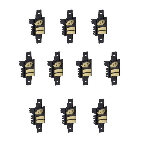 Imagem de Kit 10 Interruptor Duplo Paralelos 10A 250Vca Com Tomada 2P + T 20A 6H Weg