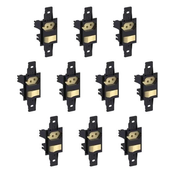 Imagem de Kit 10 Interruptores Paralelos 10A 250Vca Com Tomada 2P + T 10A 6H Weg