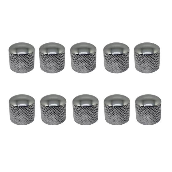 Imagem de Kit 10 Knob Baixo Metal Sem Parafuso Kb-01 Cromado