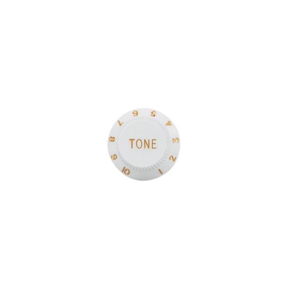 Imagem de Kit 10 Knob Branco Tone Plástico Stratocaster - DOLPHIN