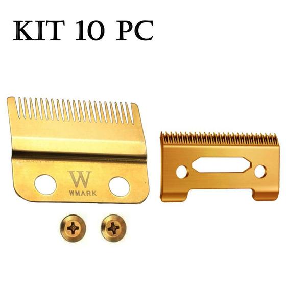 Imagem de Kit 10 Lamina W2 Gold Fade Wmark Profissional