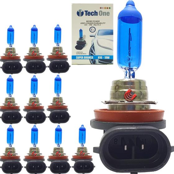 Imagem de Kit 10 Lampada Automotivo Halogena 12v 8500k Encaixe H11 