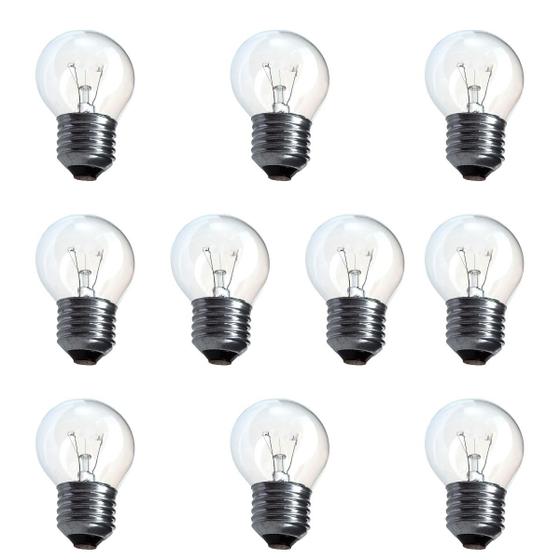 Imagem de Kit 10 Lâmpada Bolinha Baixa Voltagem 25w 12v Incandescente