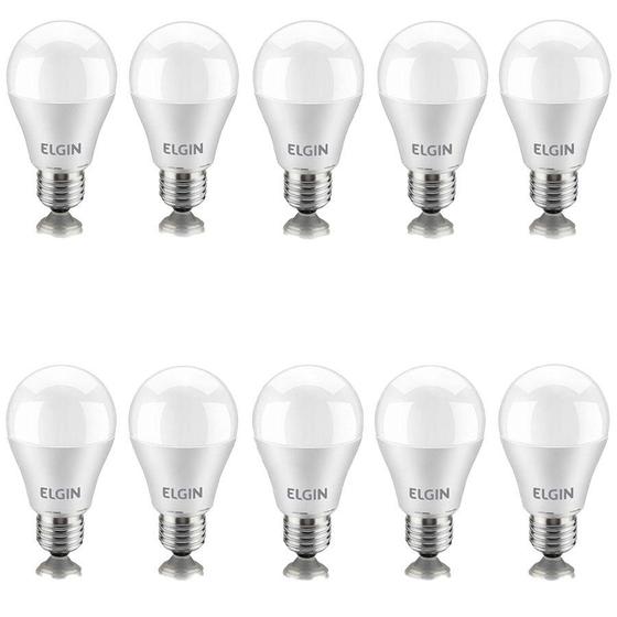 Imagem de Kit 10 Lâmpada de LED Bulbo 4,9W 6500k B/F Econômica Elgin