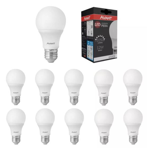 Imagem de Kit 10 Lâmpada Led 12w 6500k Branco Frio 110/220 Avant