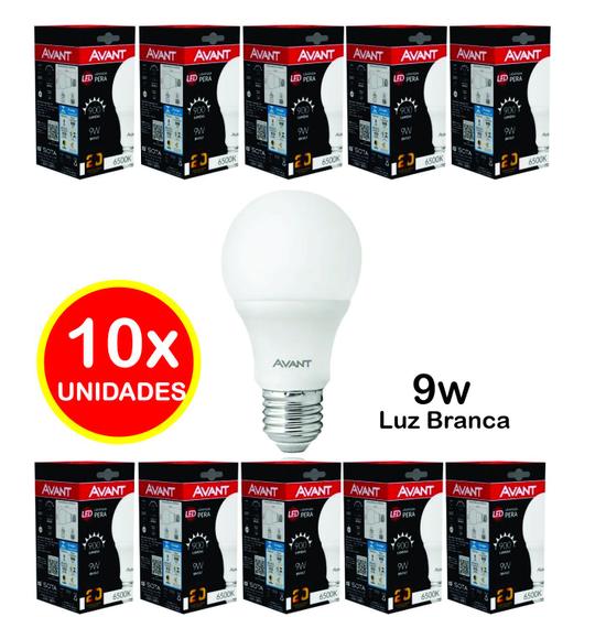 Kit 10 Lâmpada Led 9w 6500k Luz Branca Frio Casa Sala Quarto Menor preço em Kit 10 Lâmpada Led 9w 6500k Luz Branca Frio Casa Sala Quarto