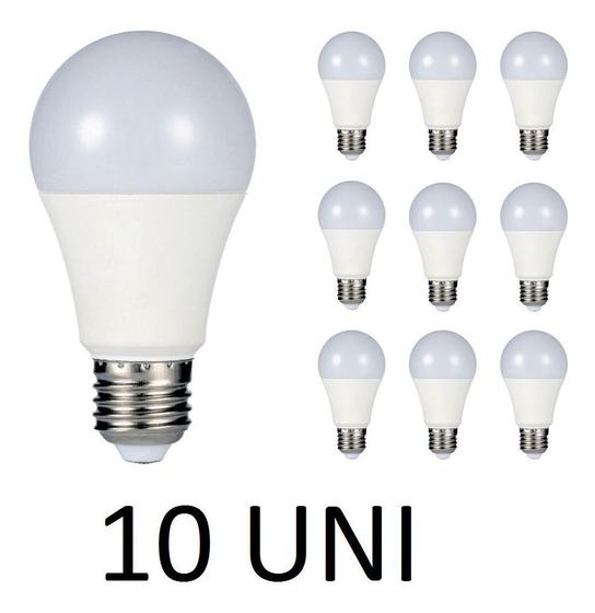 Imagem de Kit 10 Lâmpada Led 9w Bulbo Soquete E27 Bivolt Branco Frio